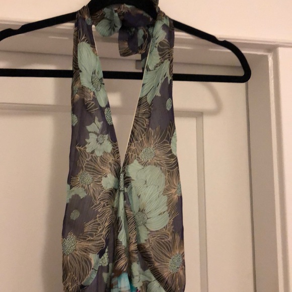 Long Floral Halter Dress - Picture 2 of 5